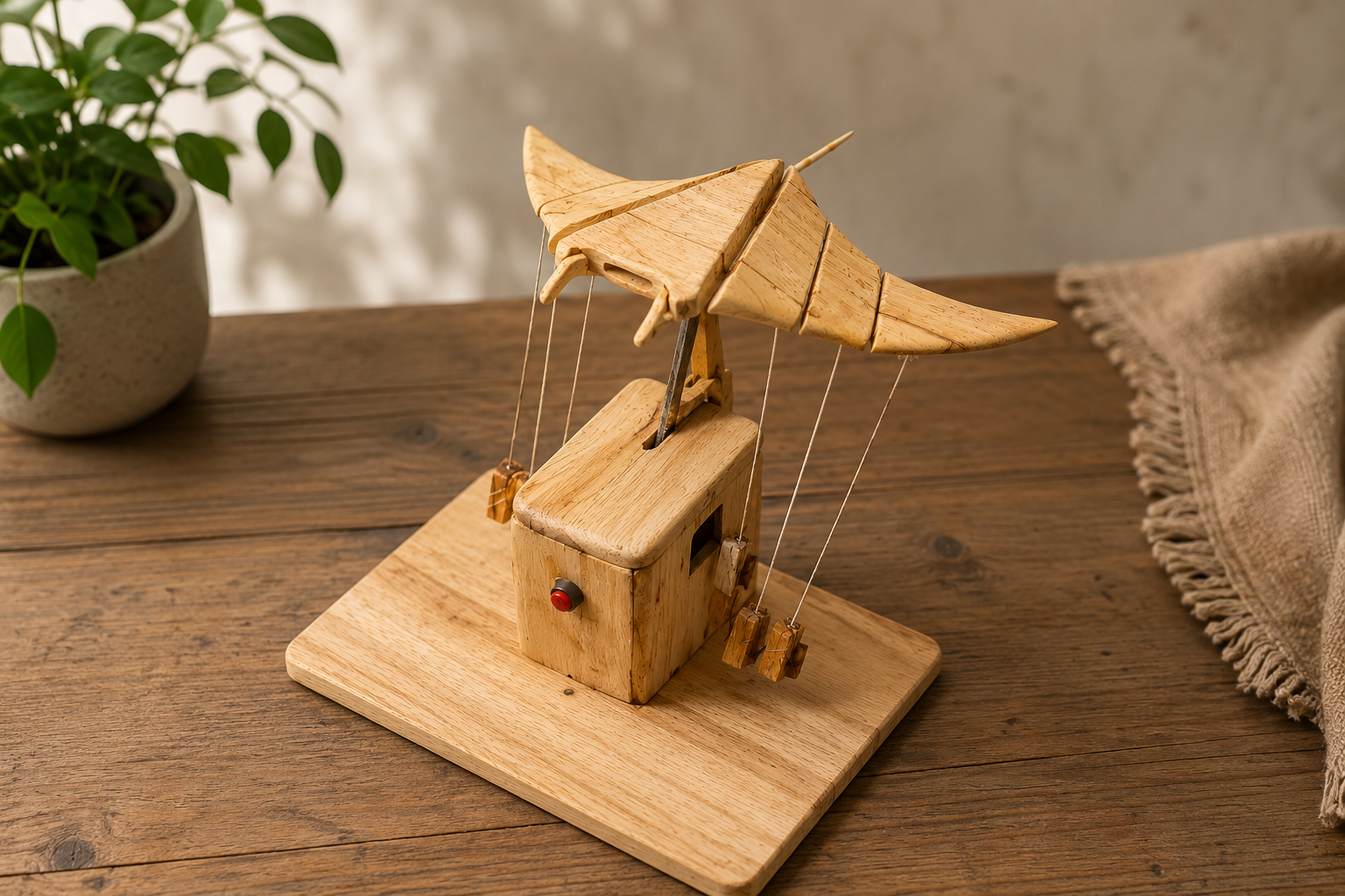 AvenWing Wooden Manta Ray Mechanism