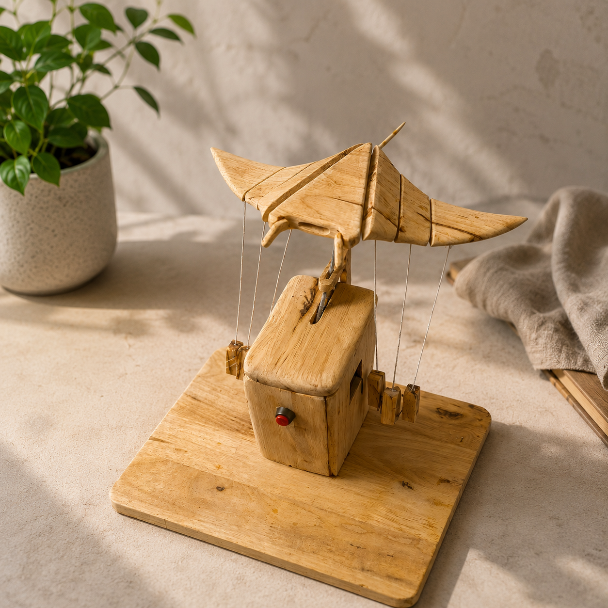 AvenWing Wooden Manta Ray Gears Closeup